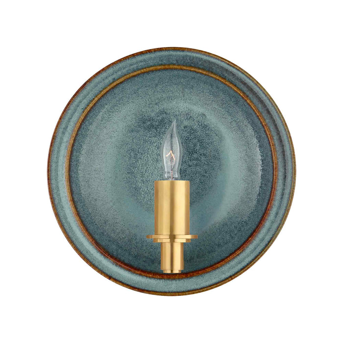 Leeds Round Wall Light in Oslo Blue (Small).