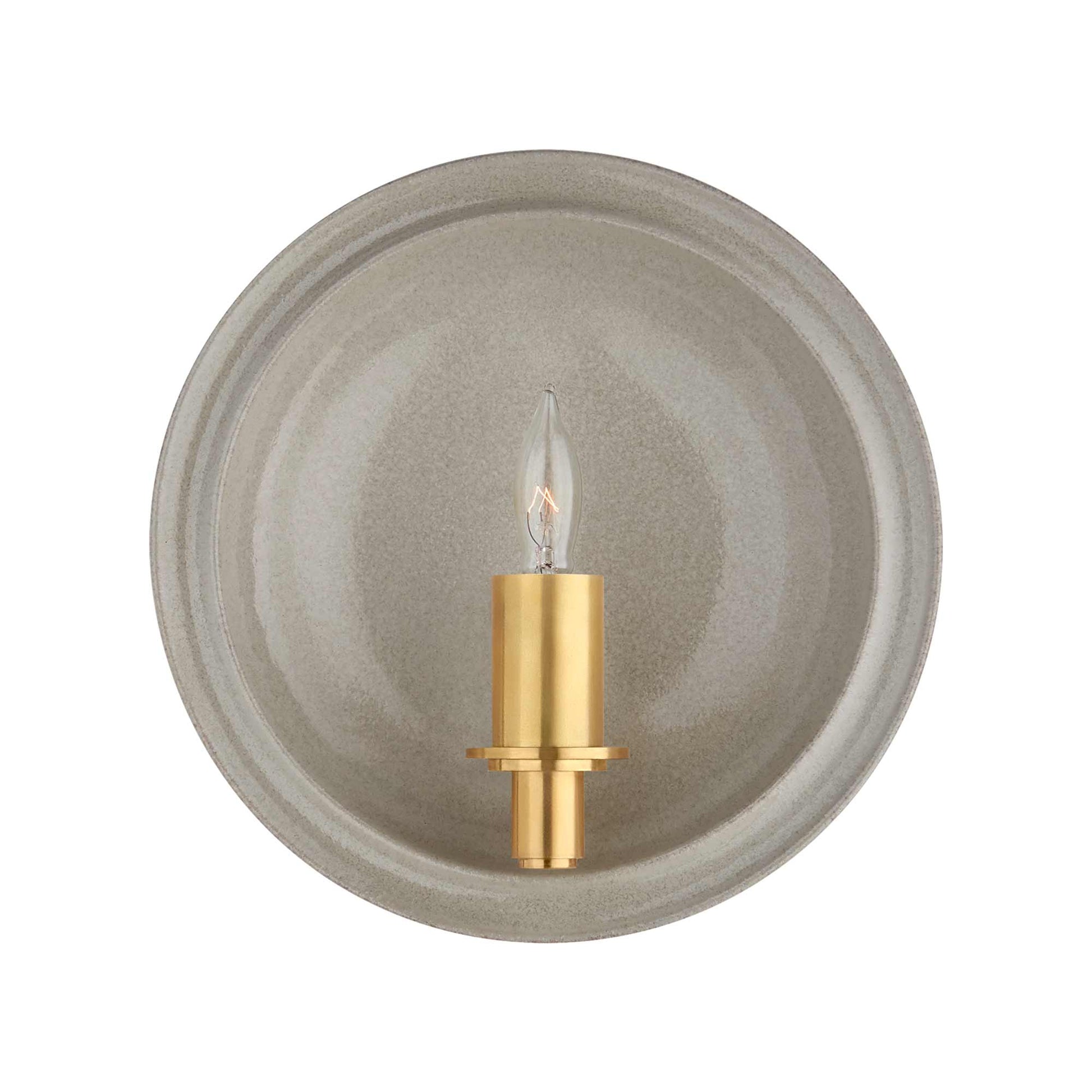 Leeds Round Wall Light in Shellish Gray (Small).