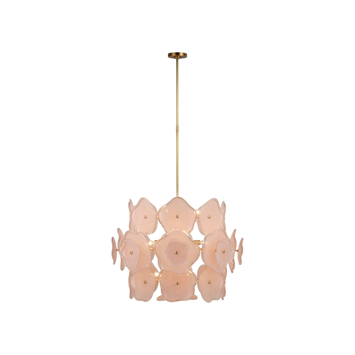 Leighton Chandelier in Soft Brass/Blush (Large).