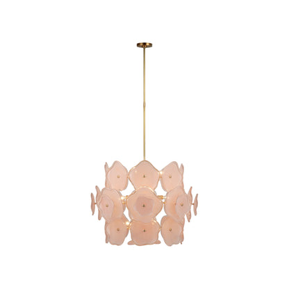 Leighton Chandelier in Soft Brass/Blush (Large).