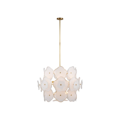 Leighton Chandelier in Soft Brass/Cream (Large).