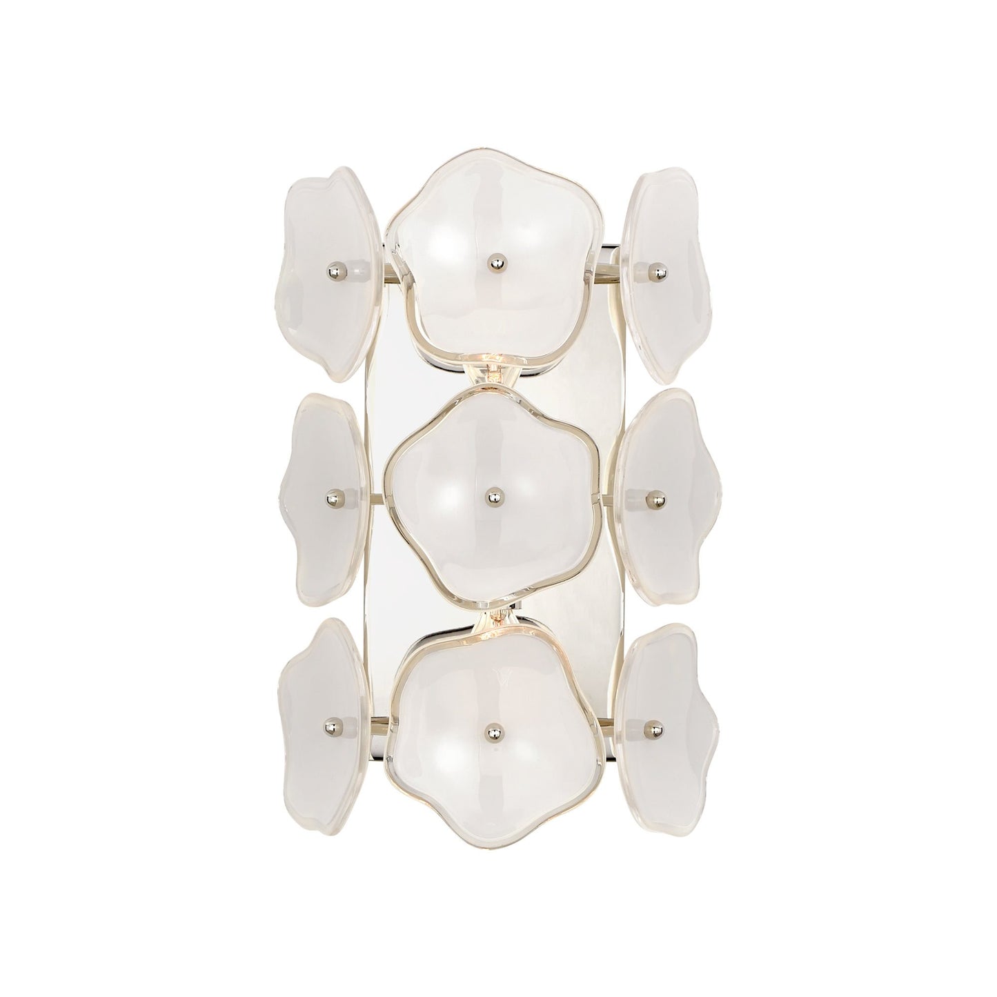 Leighton Wall Light in Polished Nickel/Cream (Small).