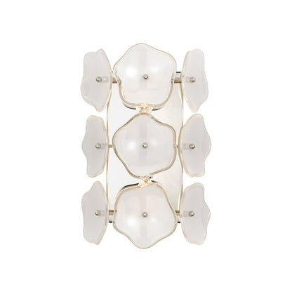 Leighton Wall Light in Polished Nickel/Cream (Small).