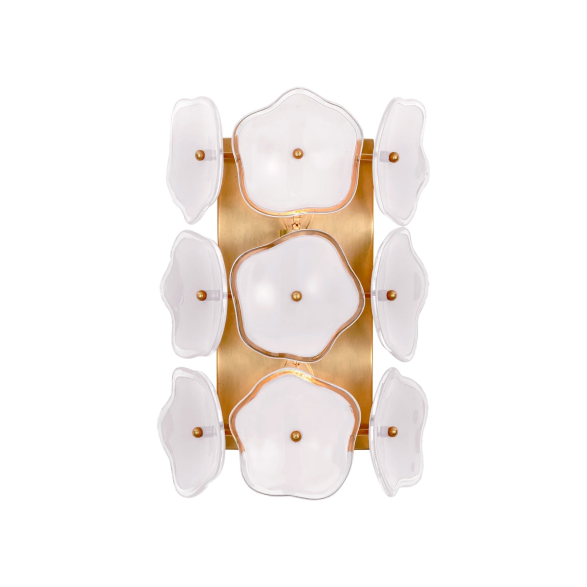 Leighton Wall Light in Soft Brass/Cream (Small).