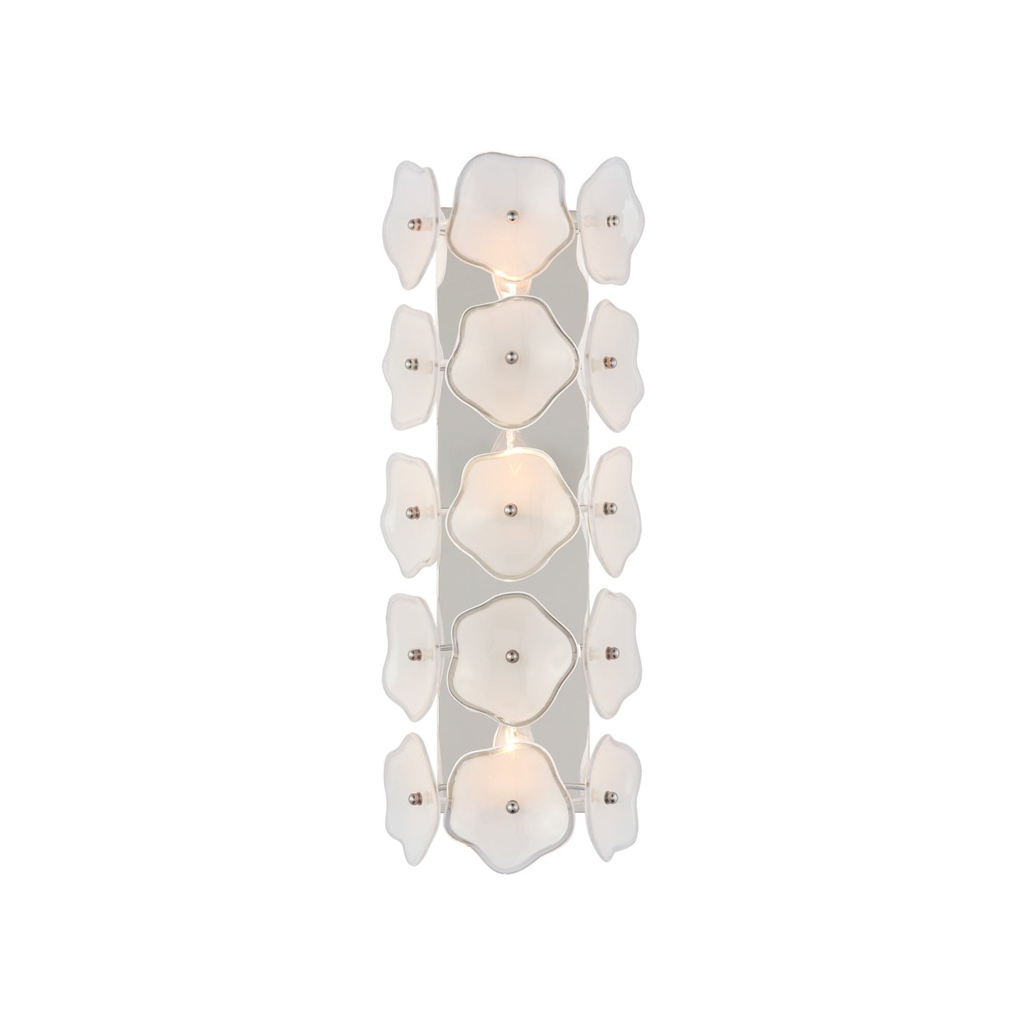 Leighton Wall Light in Polished Nickel/Cream (Medium).