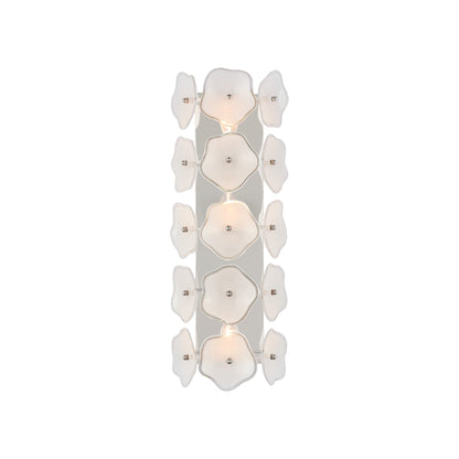 Leighton Wall Light in Polished Nickel/Cream (Medium).