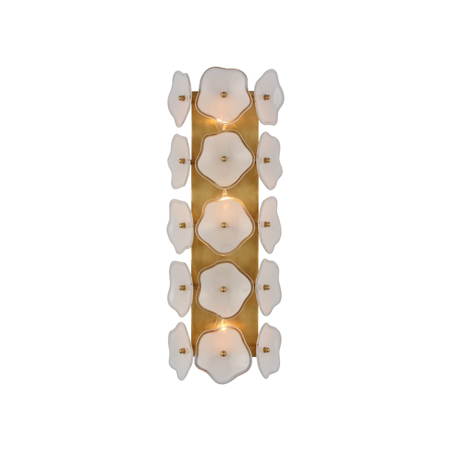 Leighton Wall Light in Soft Brass/Cream (Medium).