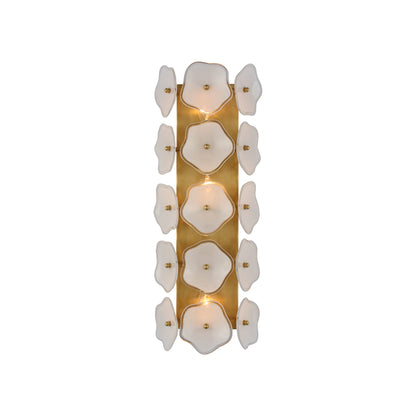 Leighton Wall Light in Soft Brass/Cream (Medium).