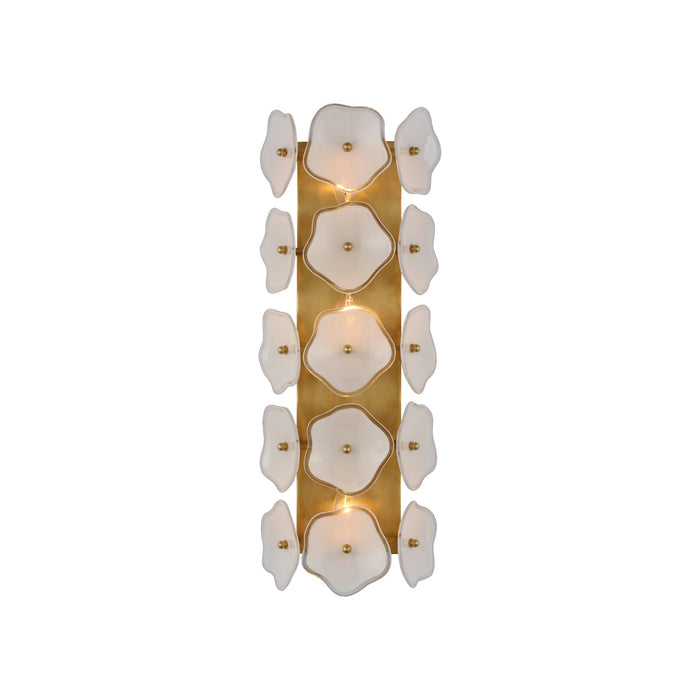 Leighton Wall Light in Soft Brass/Cream (Large).