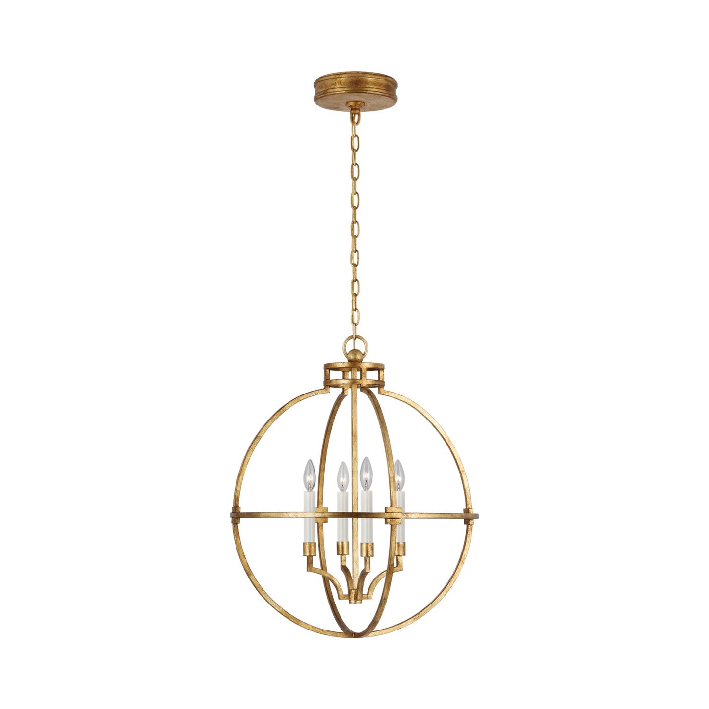 Lexie LED Pendant Light in Gilded Iron (Large).