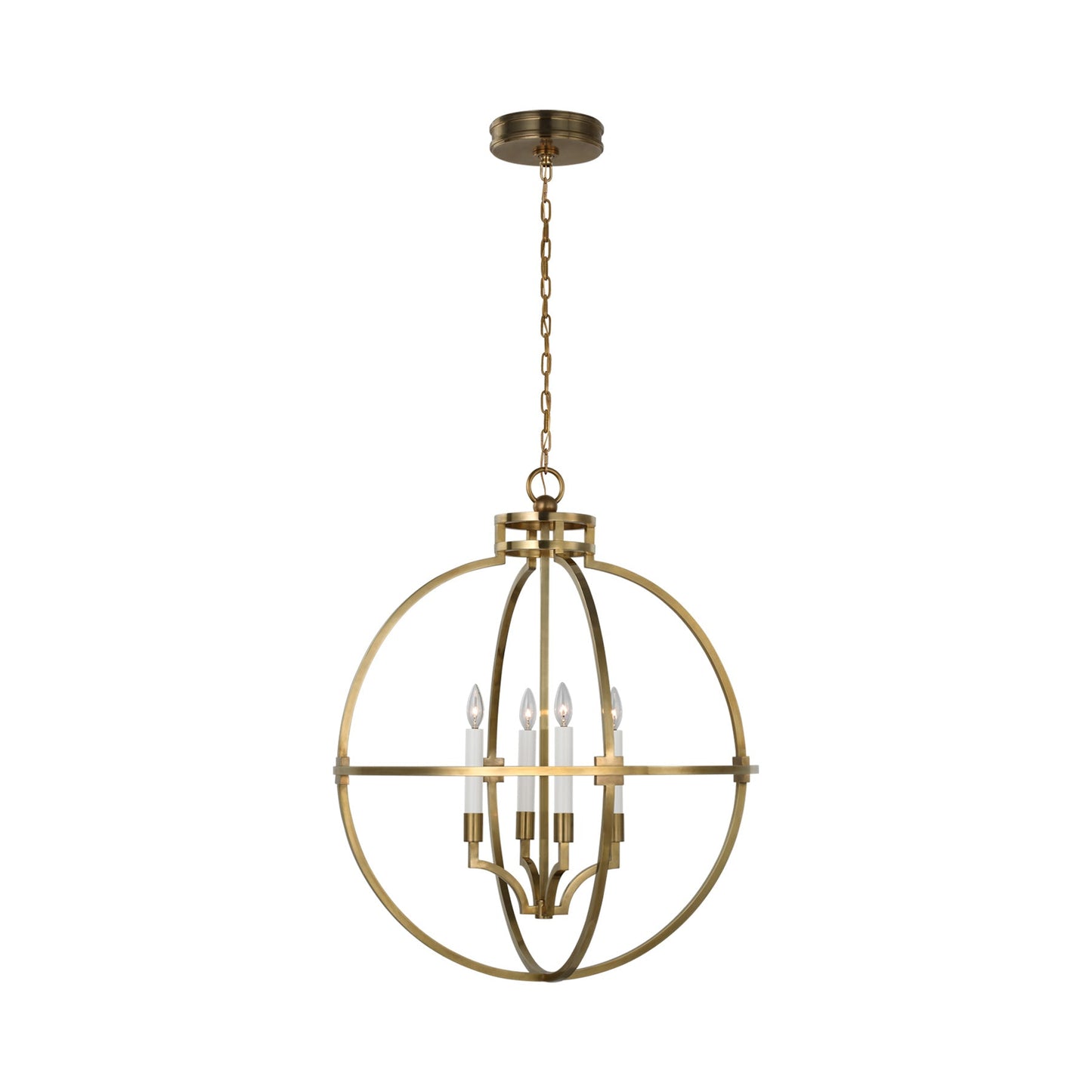 Lexie LED Pendant Light in Antique-Burnished Brass (X-Large).