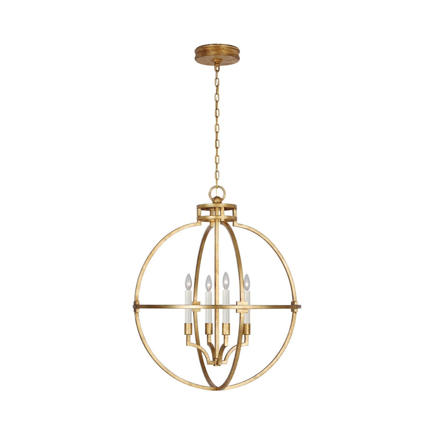 Lexie LED Pendant Light in Gilded Iron (X-Large).