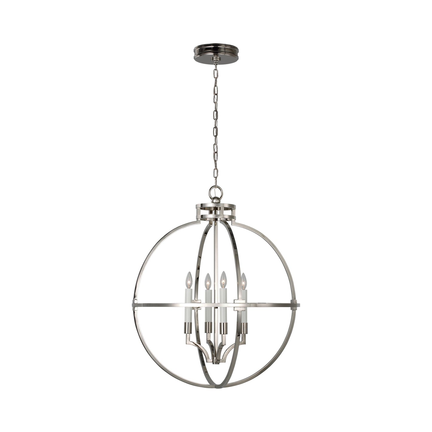 Lexie LED Pendant Light in Polished Nickel (X-Large).