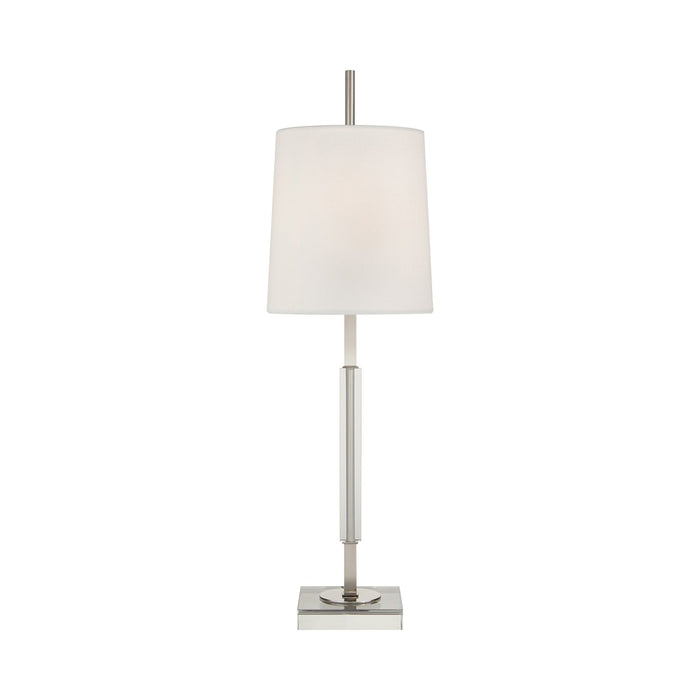 Lexington Table Lamp in Polished Nickel/Crystal.