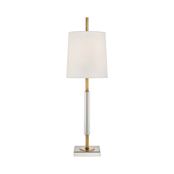 Lexington Table Lamp in Hand-Rubbed Antique Brass/Crystal.