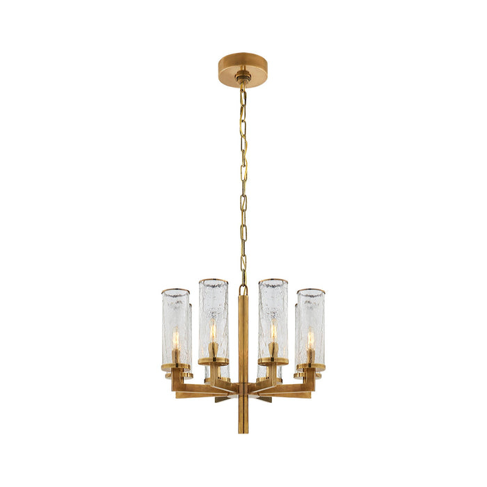 Liaison Chandelier in Single/Antique-Burnished Brass/Crackle.