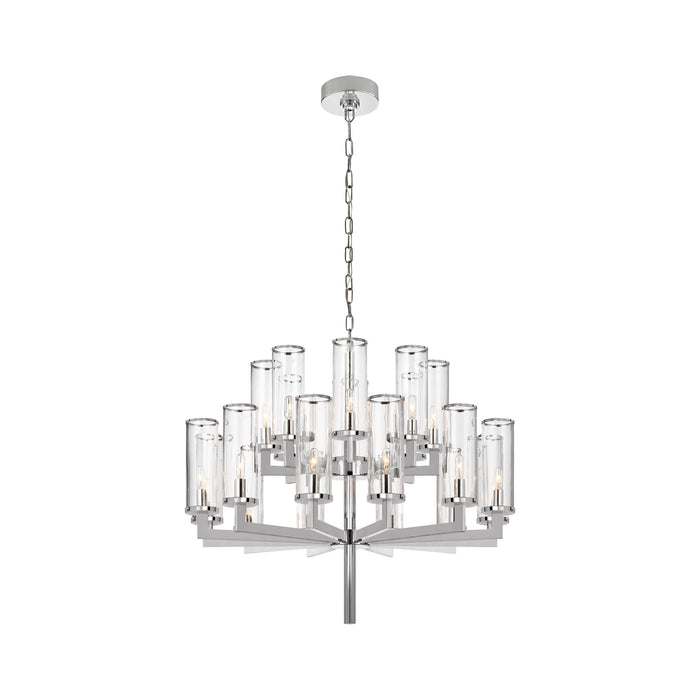 Liaison Chandelier in Double/Polished Nickel/Clear.