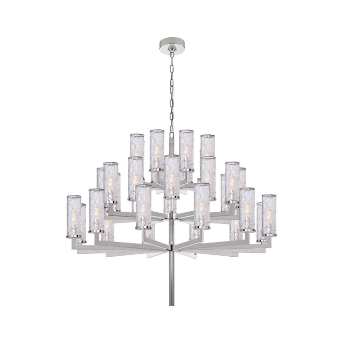 Liaison Chandelier in Triple/Polished Nickel/Crackle.