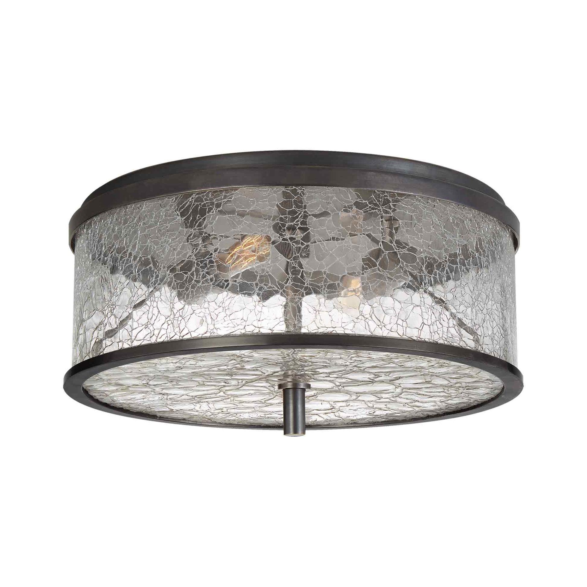 Liaison Flush Mount Ceiling Light in Bronze.