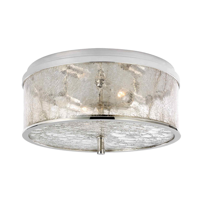 Liaison Flush Mount Ceiling Light in Polished Nickel.