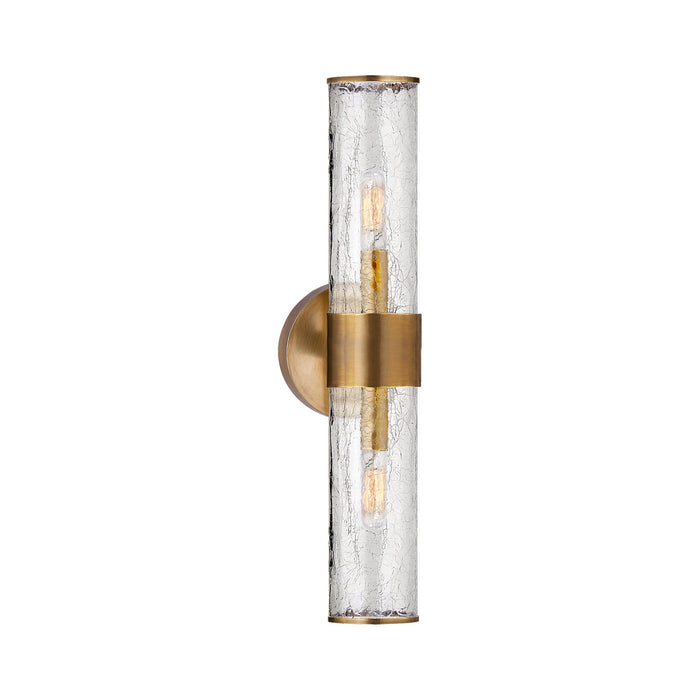 Liaison KW2118 Wall Light in Antique-Burnished Brass/Crackle.