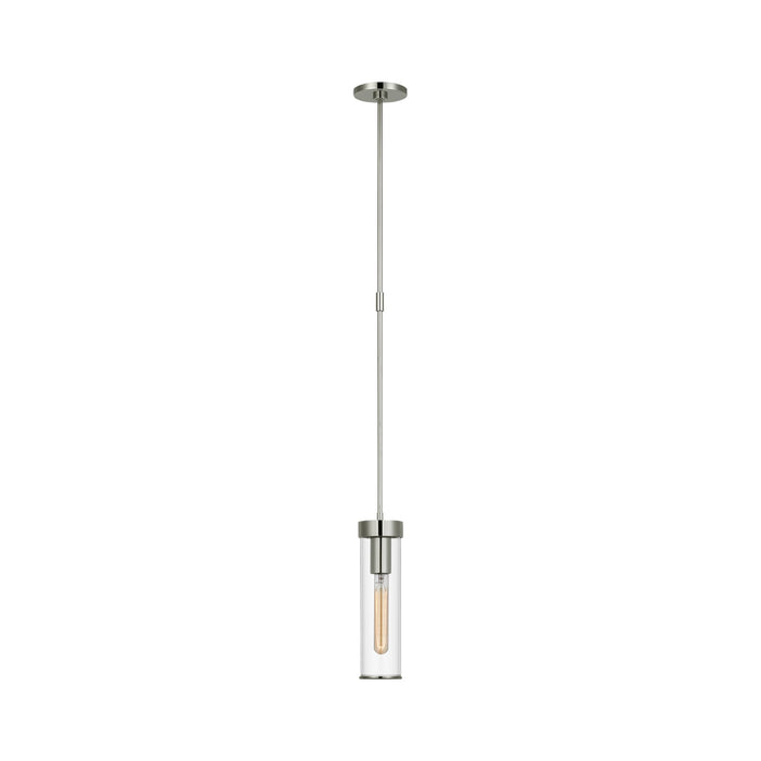 Liaison Pendant Light in Short/Polished Nickel/Clear.