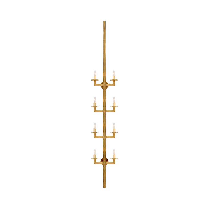 Liaison Statement Wall Light in Antique-Burnished Brass/No Option.