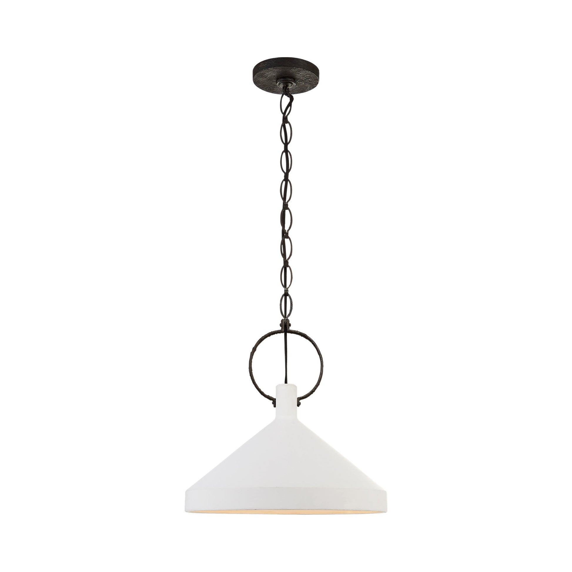 Limoges Pendant Light in Plaster White (Large).