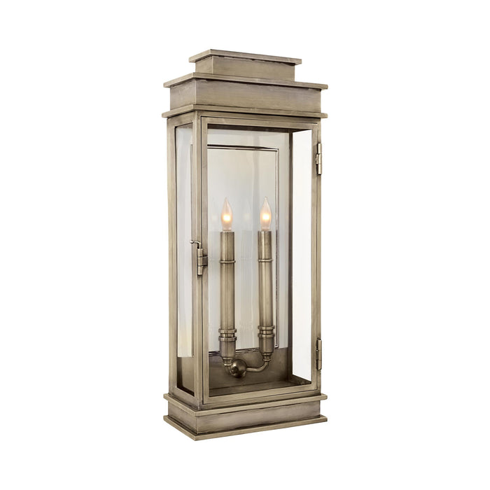 Linear Outdoor Wall Light in Antique Nickel (Tall).