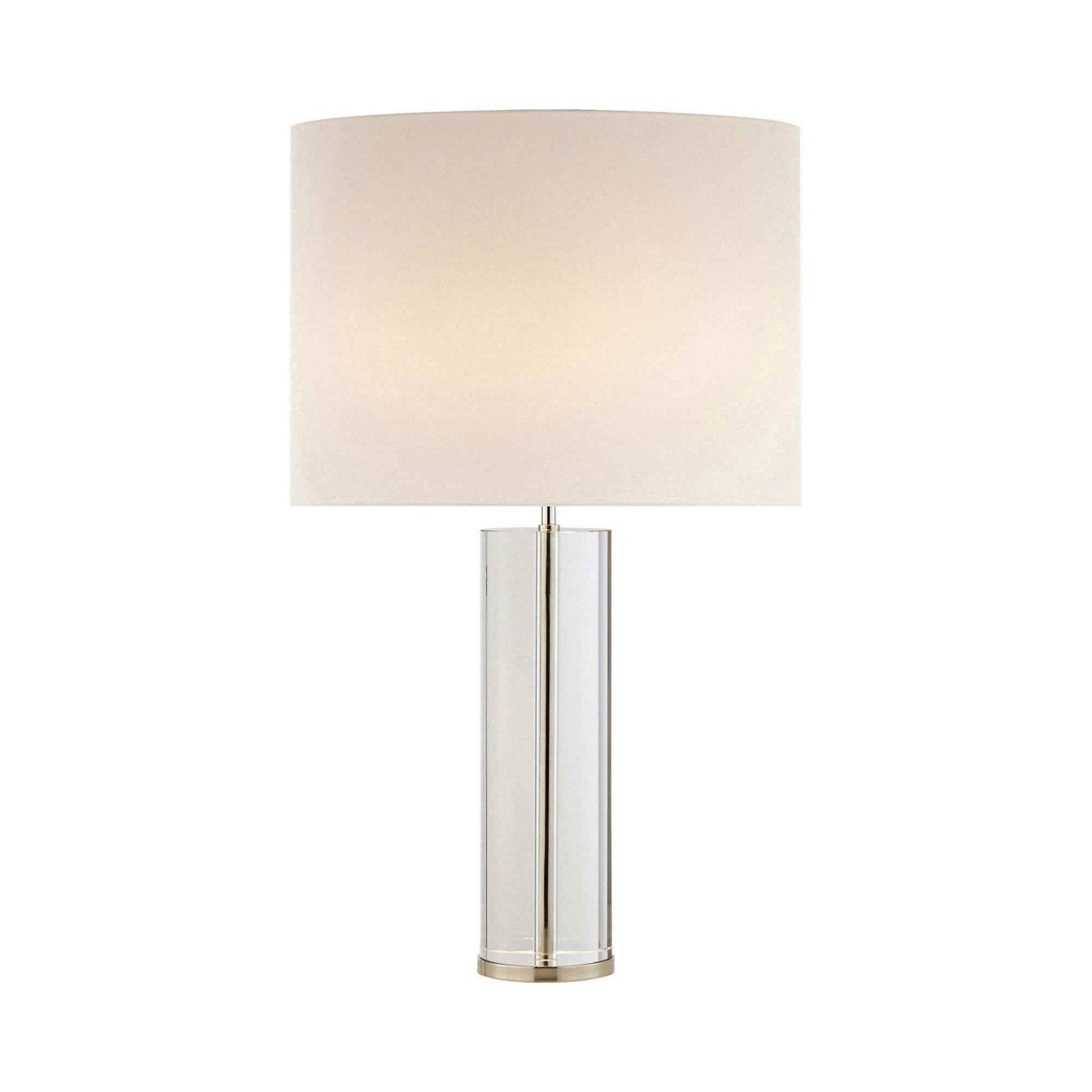 Lineham Table Lamp in Crystal/Polished Nickel(Large).