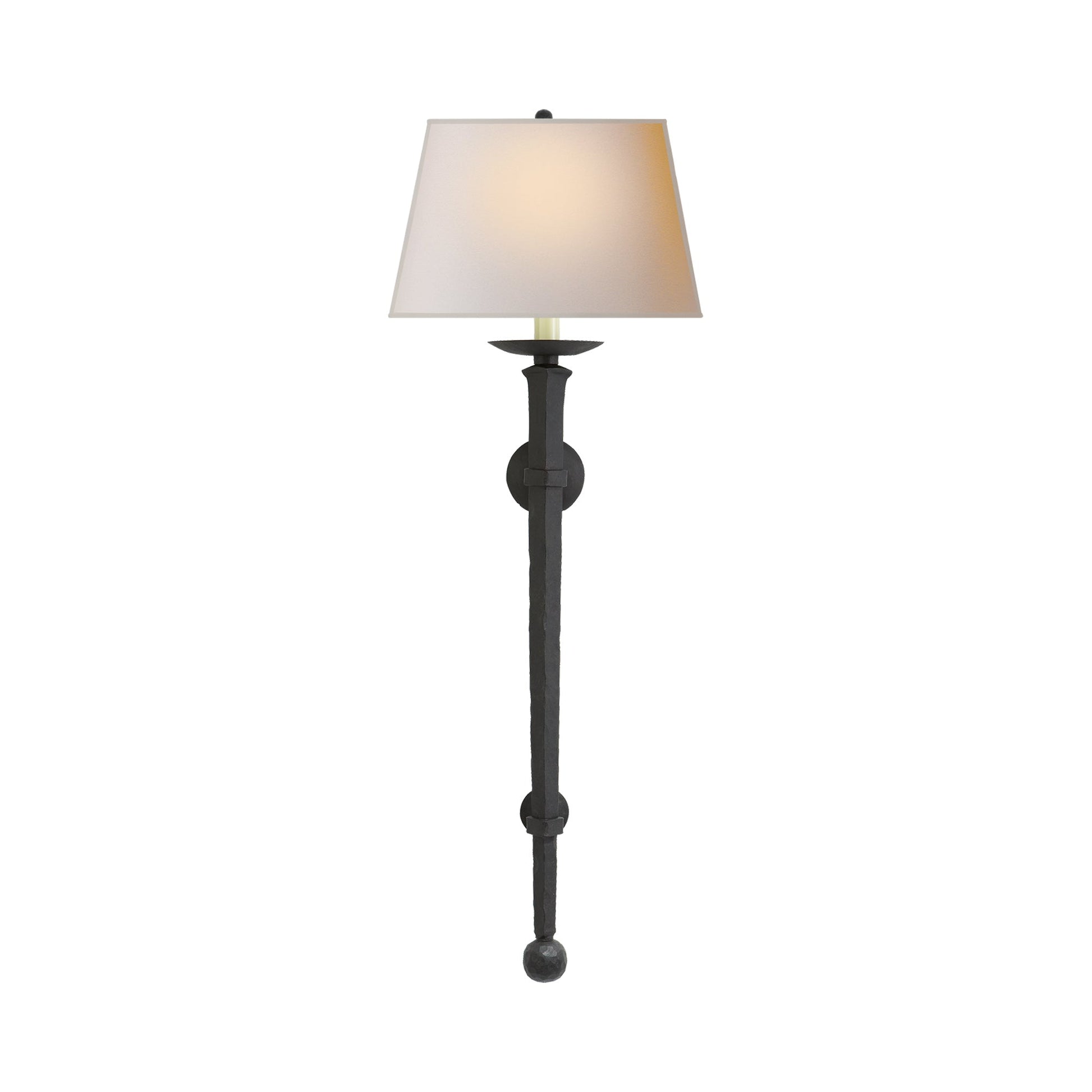Long Iron Torch Wall Light.