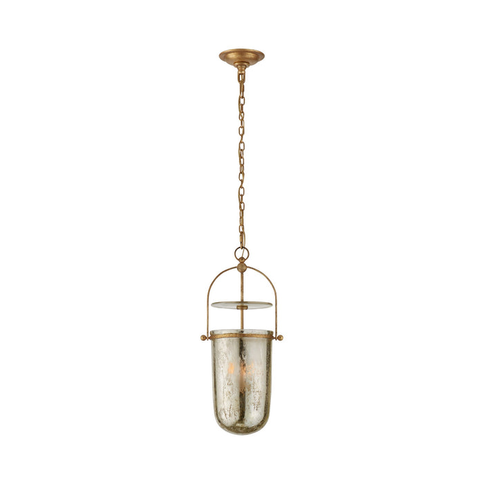 Lorford Smoke Bell Pendant Light in Gilded Iron (Tall).