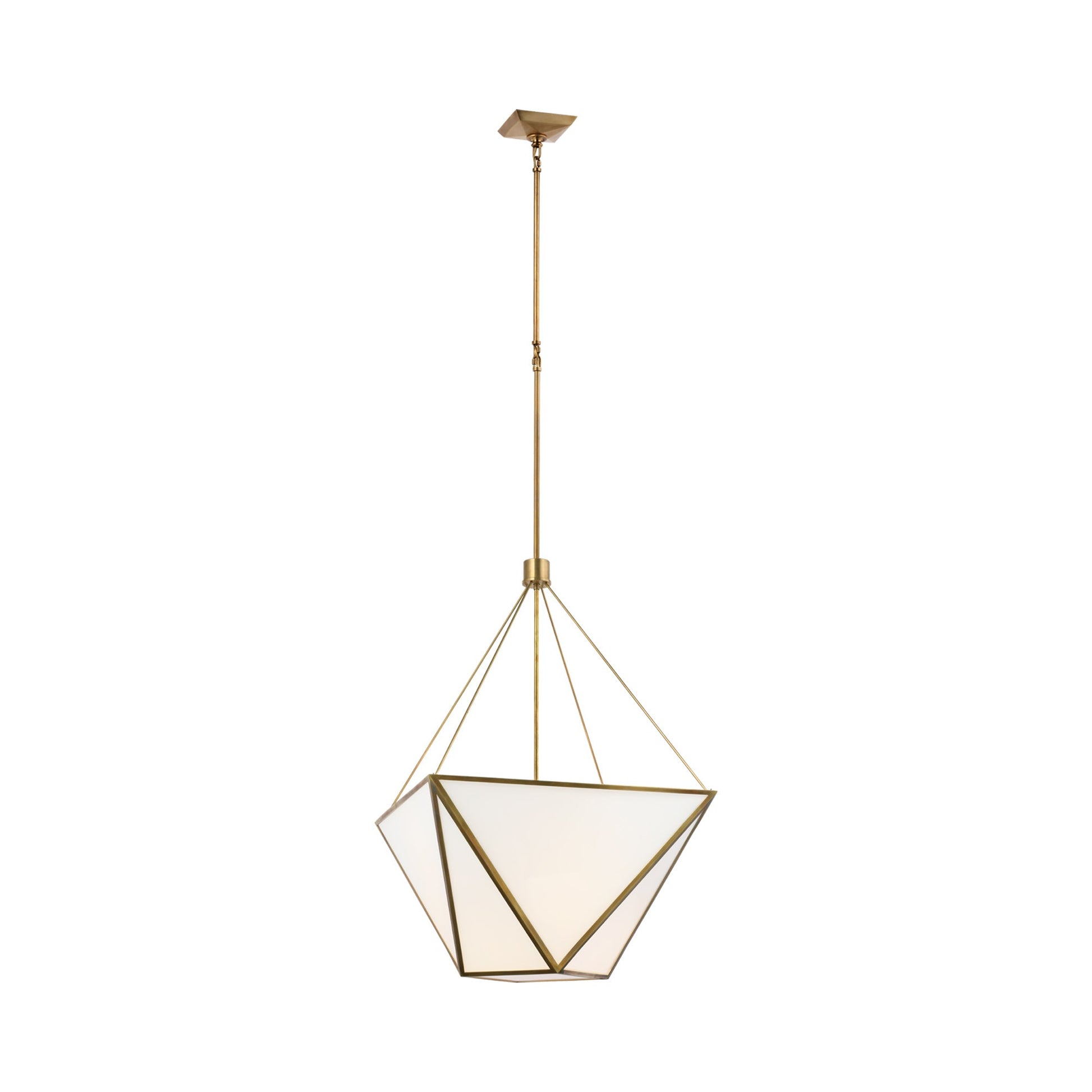 Lorino LED Pendant Light in Hand-Rubbed Antique Brass (1-Light).