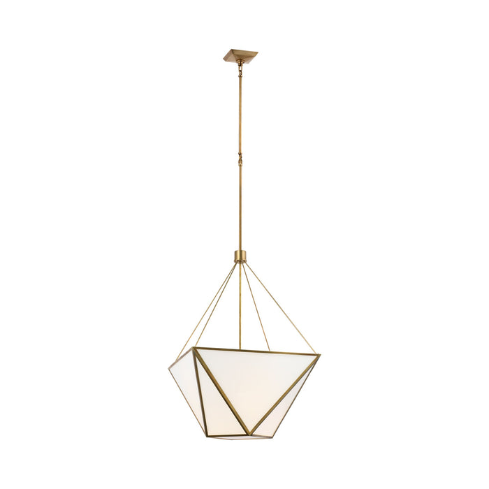 Lorino LED Pendant Light in Hand-Rubbed Antique Brass (1-Light).