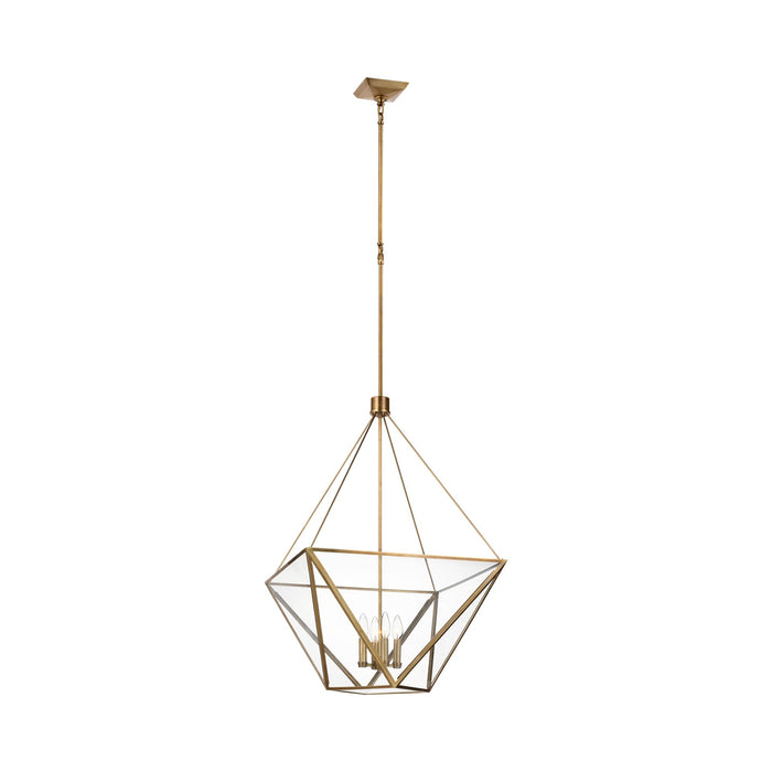 Lorino LED Pendant Light in Hand-Rubbed Antique Brass (4-Light).