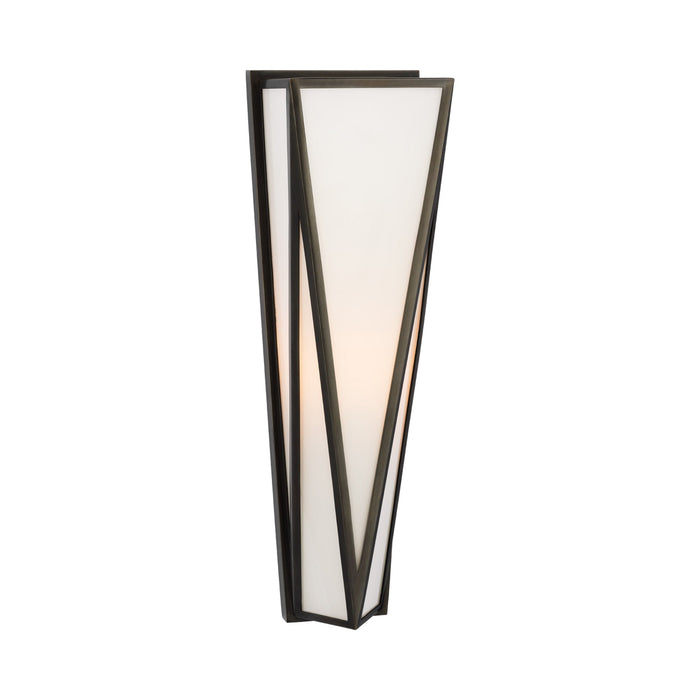 Lorino LED Wall Light in Bronze/White Glass.