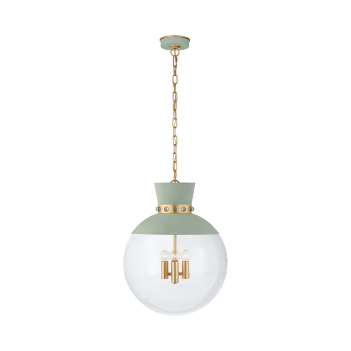 Lucia Pendant Light in Celadon and Gild (Large).