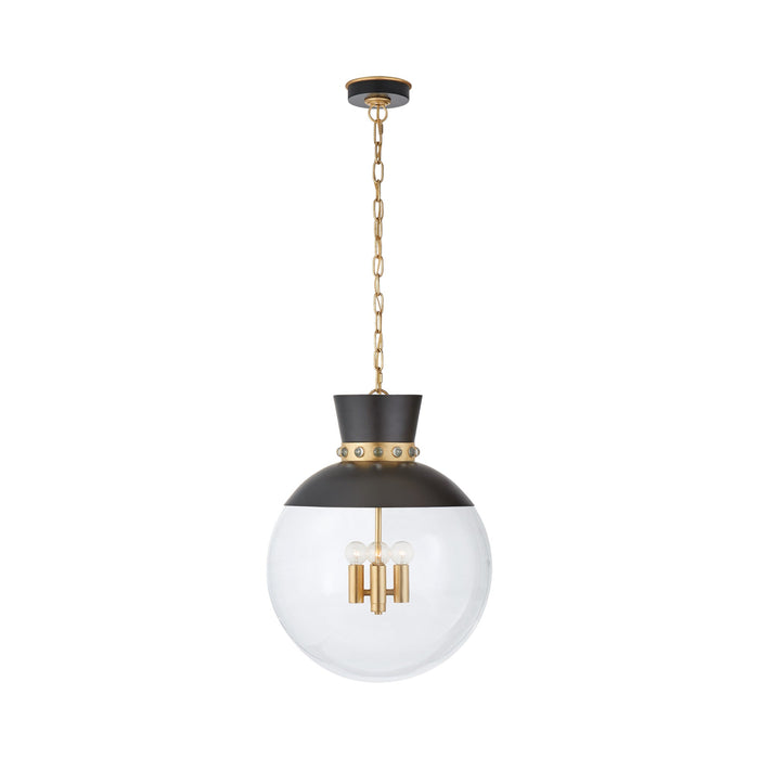 Lucia Pendant Light in Matte Black and Gild (Large).