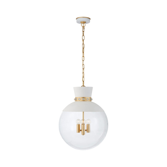Lucia Pendant Light in White and Gild (Large).