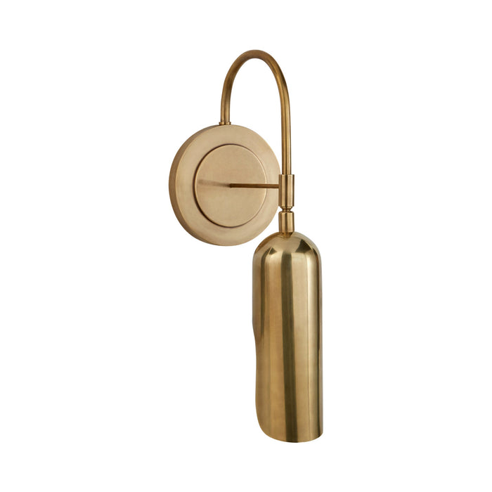 Lucien Wall Light in Antique-Burnished Brass.
