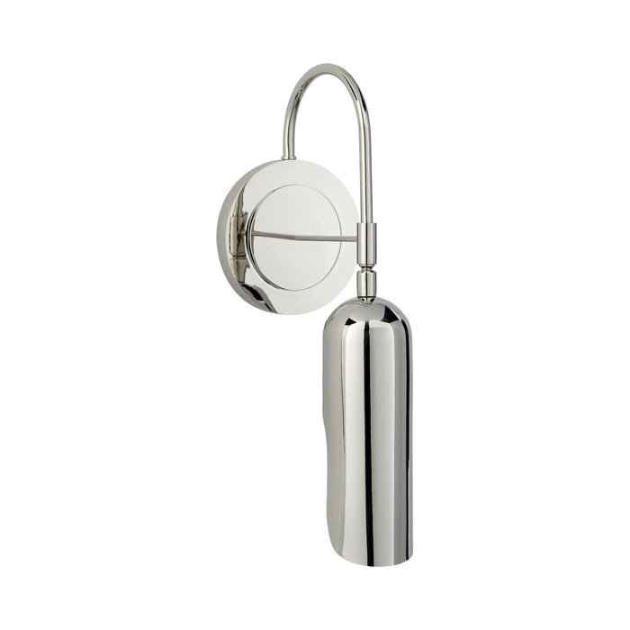 Lucien Wall Light in Polished Nickel.
