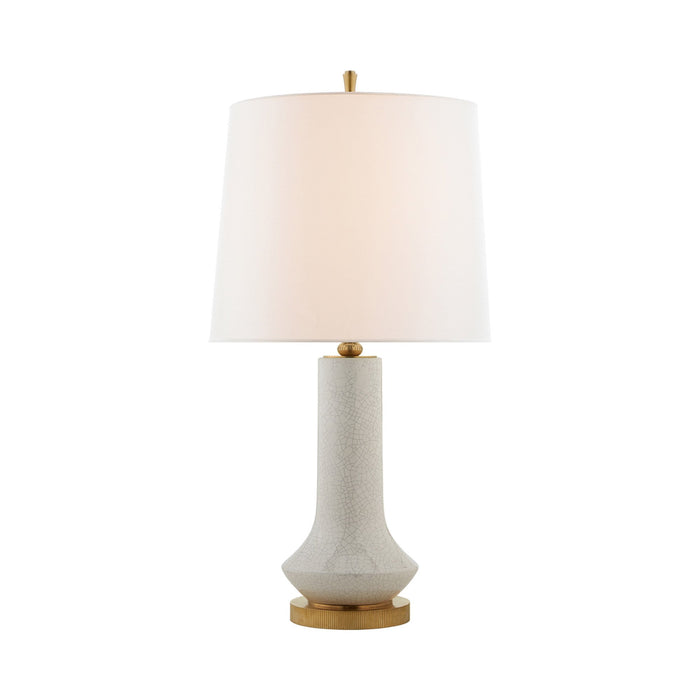 Luisa Table Lamp in White Crackle.