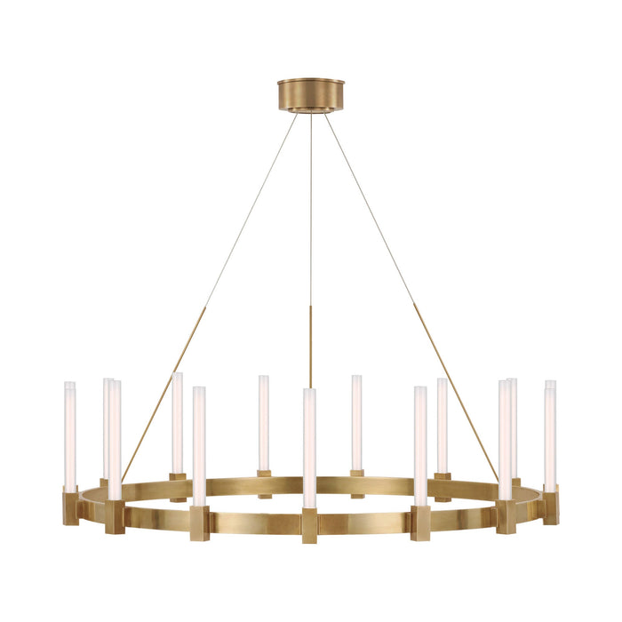 Mafra LED Chandelier in Hand-Rubbed Antique Brass (X-Large).