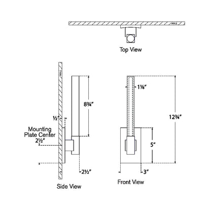 Mafra LED Wall Light - line drawing.