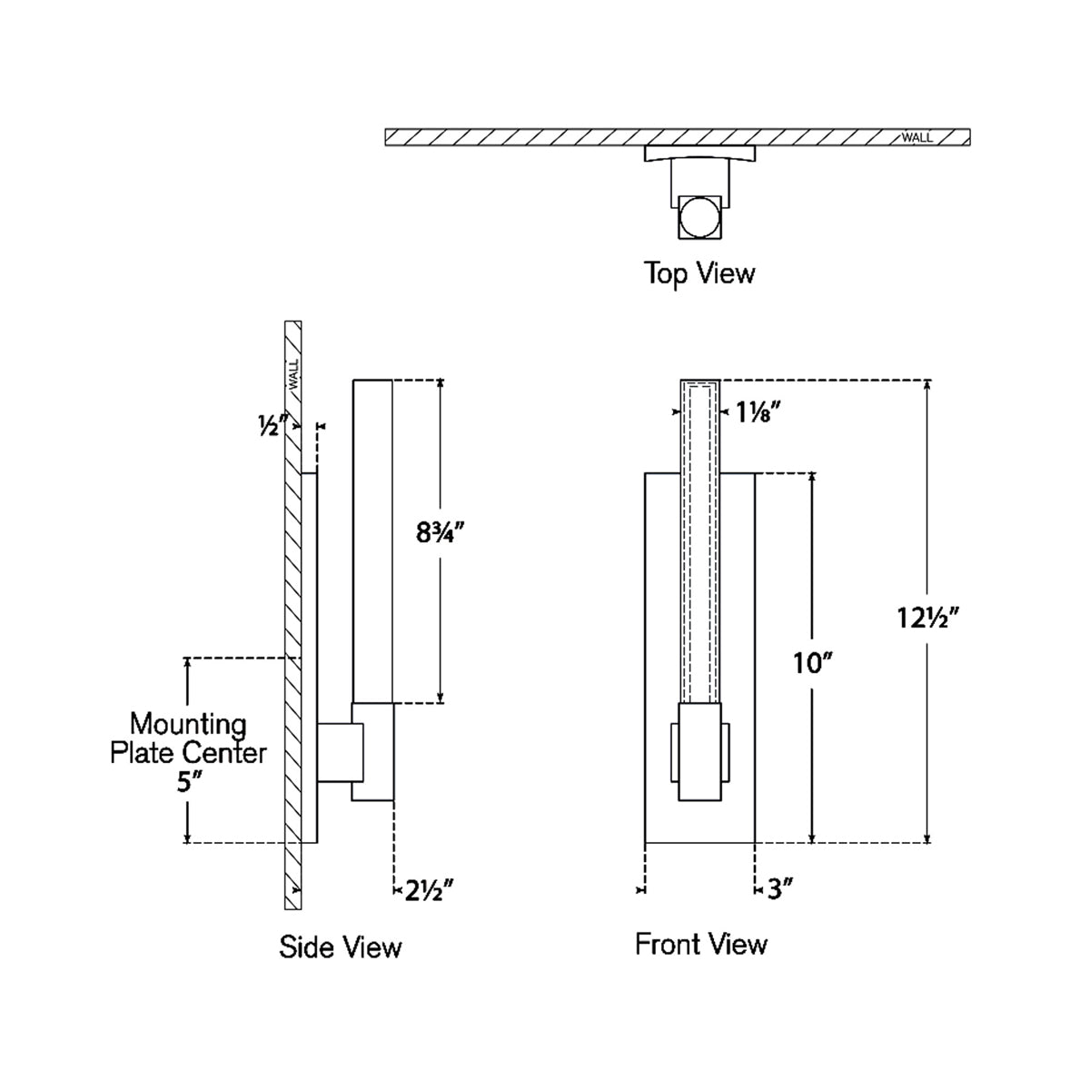 Mafra LED Wall Light - line drawing.