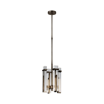 Malik LED Chandelier in Bronze/Crystal (Small).