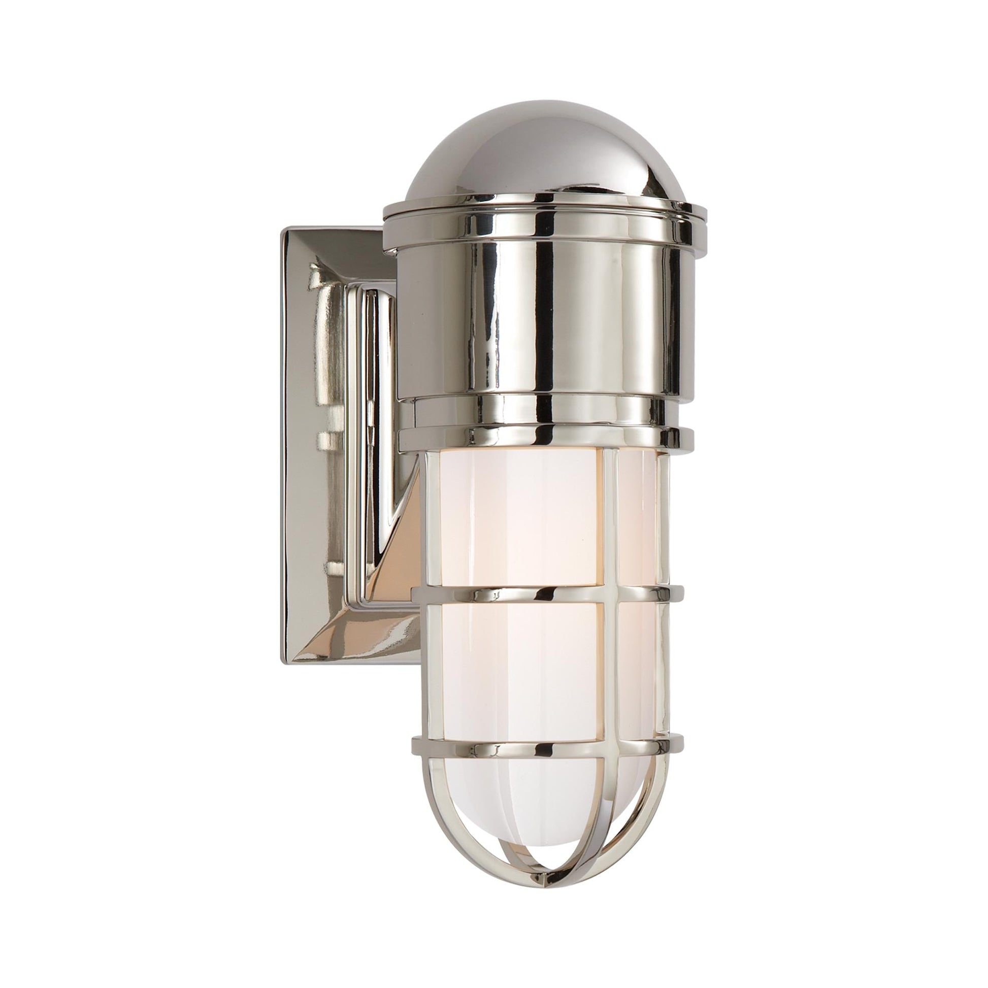 Marine Wall Light in Polished Nickel.