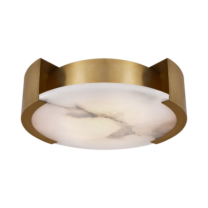 Melagne LED Flush Mount Ceiling Light in Antique-Burnished Brass (Medium).