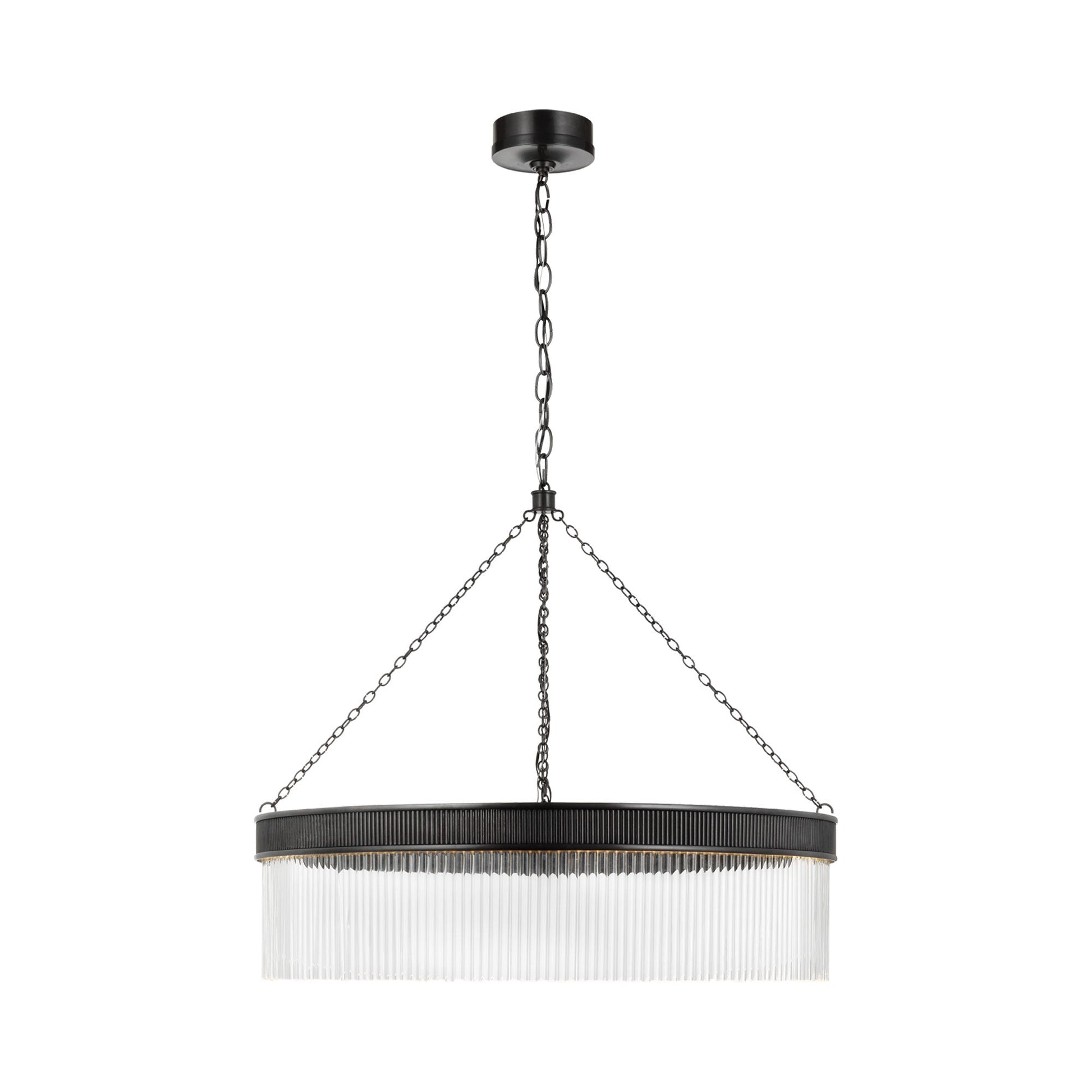 Menil LED Chandelier in Bronze (29-Inch).