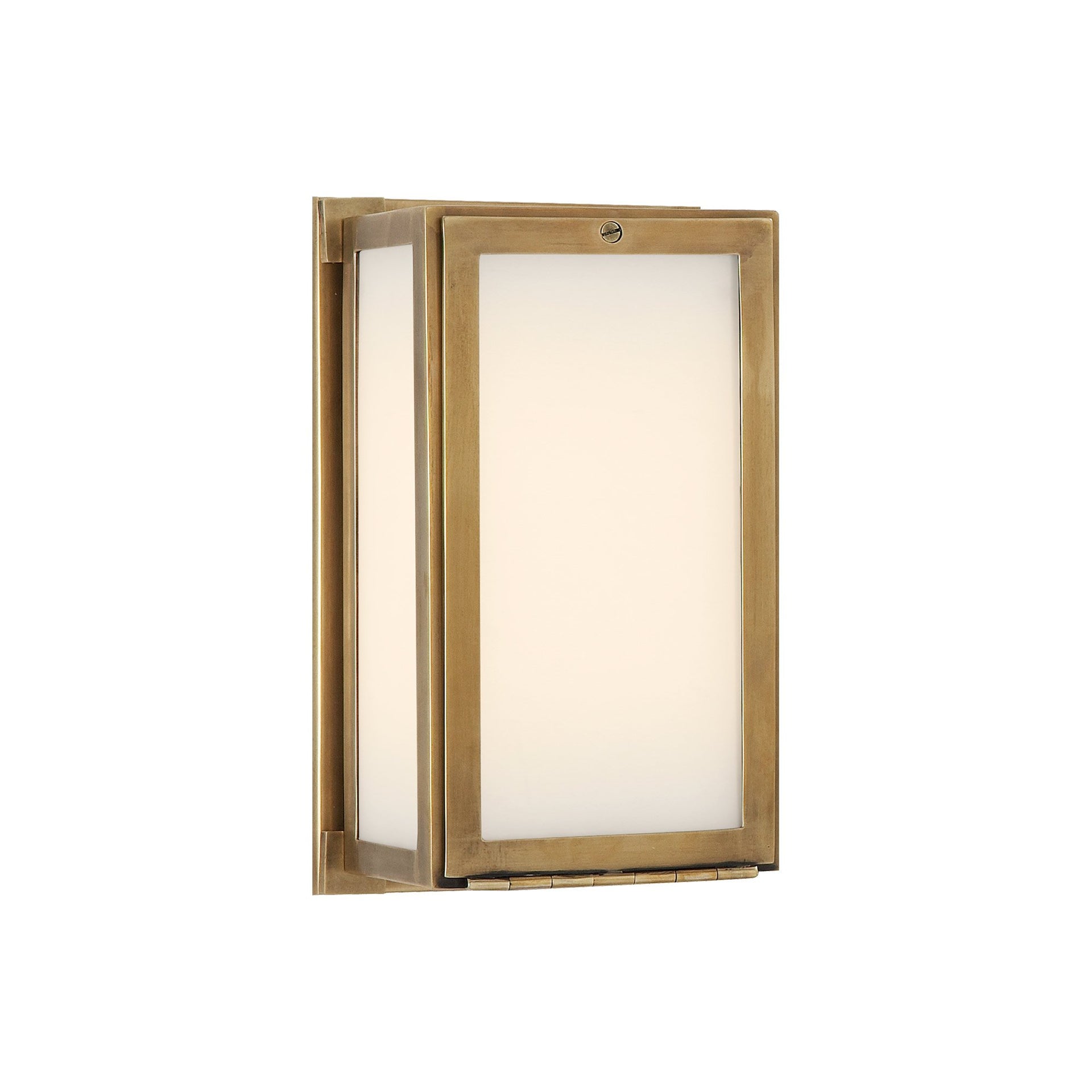 Mercer Rectangular Bath Wall Sconce in Black and Brass